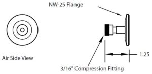 1 raccord à compression 3/16", DN25KF