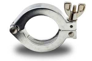Scharnierende vleugelmoerklem Aluminium, DN40KF/DN32KF