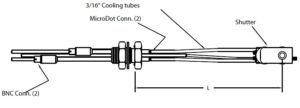 1 inch bodemplaatdoorvoer met dubbele kwartskristalsensor inclusief in-vacuümkabel