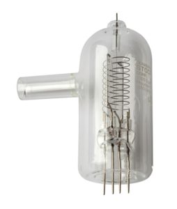 Glastype Ionenmeter, dubbele wolfraamgloeidraad, glazen inlaatpoort van 1 inch