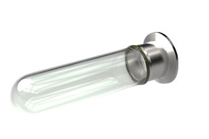 ID de verre de 1-5/16" à bride DN50KF, longueur totale de 10"