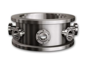 18-Zoll-Kragen H = 6" mit L-förmiger Dichtung und 8 DN40CF-Anschlüssen