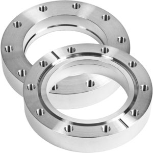 Gebohrter Flansch, nicht drehbar, mit Bohrung 154,3 mm, DN150CF, 20 Gewindebolzenlöcher M8, Edelstahl 316L