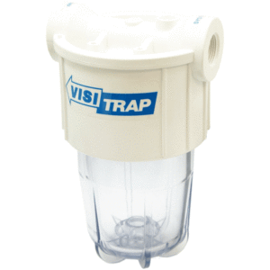 VisiTrap 4,5" avec élément filtrant au charbon actif. Terminaison de tuyau ou de raccord KF vendu séparément