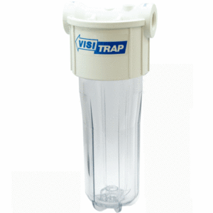VisiTrap 9,5" avec élément filtrant au charbon actif. Terminaison de tuyau ou de raccord KF vendu séparément