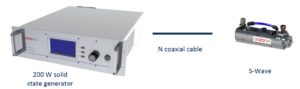200W Ontstekingsopstelling voor S-Wave plasmabron met GMS solid state generator en kabel