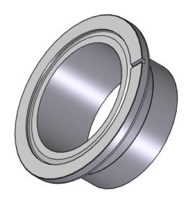 CF-Halbnippel im Kettenklemmen-Stil, verwendet mit CF-Kupferdichtung DN50KF-CF, lange Version
