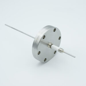 Traversée haute tension 1 broche 10000 15 Volts / 40 Ampères. Conducteur en nickel, bride DNXNUMXCF