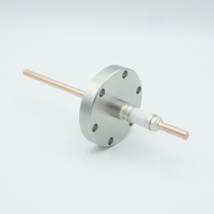 1 polige Nikkel geleiderdoorvoer 5000Volt / 75Amp. DN40CF-flens