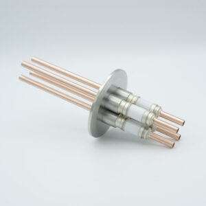 4-pins watergekoelde doorvoer 5000Volt DC Nikkel geleider, DN40KF flens