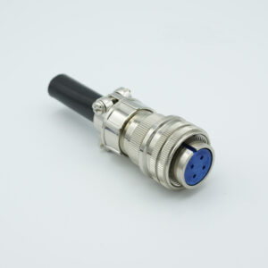 Luftseitiger Steckverbinder der MS-Serie, 4 Pins, 700 Volt, 10 Ampere pro Pin, für Stifte mit 0.056 Zoll oder 0.062 Zoll Durchmesser