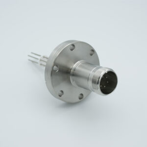 3 Paar Thermoelemente Typ K mit MS-Anschluss auf der Atmosphärenseite, DN40CF-Flansch