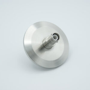 Geaarde afscherming blootliggende SHV-5 Amp 5000 VDC doorvoer, DN40KF zonder connector luchtzijde