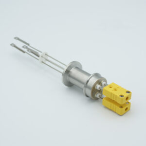 2 paire de traversées de thermocouple de type R ou S avec connecteurs des deux côtés inclus, bride DN16KF