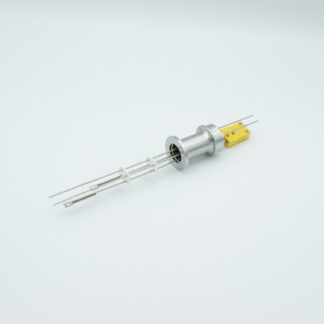 1 pair Thermocouple type-K and 1 pair nickel feedthrough 1000V, with TC connectors included, DN16KF flange