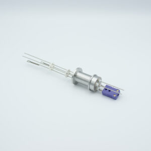 1 Paar Thermoelement Typ E und 1 Paar Nickeldurchführung 1000 V, inklusive TC-Anschlüssen, DN16KF-Flansch