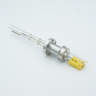 1 pair Thermocouple type-K and 1 pair nickel feedthrough 1000V, with TC connectors included, DN19CF flange