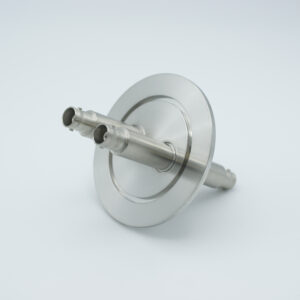 2 geaarde schilden met dubbele uiteinden SHV-5 Amp 5000 VDC doorvoer, DN40KF
