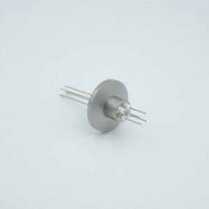Traversée de conducteur en acier inoxydable à 4 broches 500V / 1 Amp. Bride DN16KF