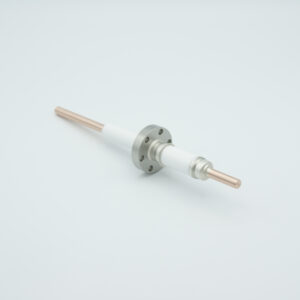 1-polige Hochspannungsdurchführung 12000 V / 55 Amp. Nickelleiter, DN19CF-Flansch