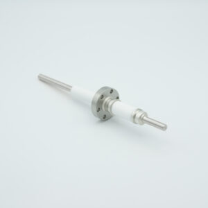 1-pins hoogspanningsdoorvoer 12000V / 7 Amp. Roestvrijstalen geleider, DN19CF flens