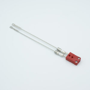 1 paire de pattes de thermocouple miniatures de type C avec connecteurs des deux côtés inclus, raccord à souder
