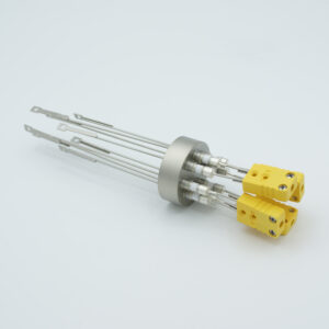 4 paire de traversées de thermocouple de type R ou S avec connecteurs des deux côtés inclus, raccord à souder