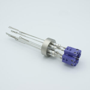 4 paire de traversées de thermocouple de type E avec connecteurs des deux côtés inclus, raccord à souder