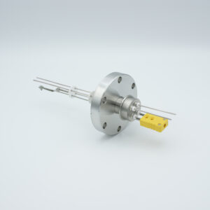 1 Paar Thermoelement Typ K und 1 Paar Nickeldurchführung 1000 V, inklusive TC-Anschlüssen, DN40CF-Flansch