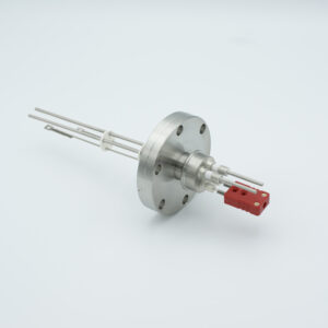 1 paire de thermocouples type C et 1 paire de traversées en nickel 5000 V, avec connecteurs TC inclus, bride DN40CF