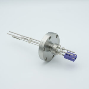 1 Paar Thermoelement Typ E und 1 Paar Nickeldurchführung 5000 V, inklusive TC-Anschlüssen, DN40CF-Flansch