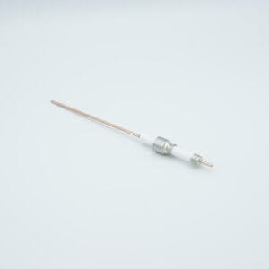 Traversée haute tension 1 broche avec connecteur de gant d'alimentation 20000 15 V/XNUMX A. Conducteur en nickel, raccord à souder