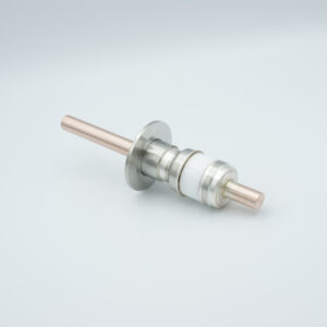 Traversée haute tension 1 broche 8000 450 V / 16 A. Conducteur en cuivre, bride DNXNUMXKF