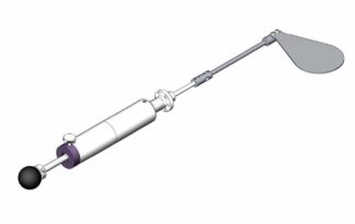 Molybdenum source shutter for linear RC-series e-Gun, manual operated